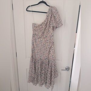 ASTR Santorini One Shoulder Midi Dress